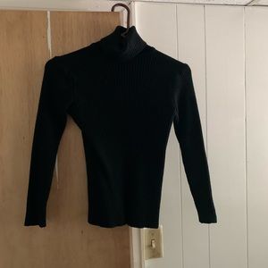 Black Fuzzy Turtleneck